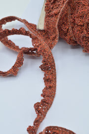 Dantela De Bumbac Elastica 2cm -  Caramiziu