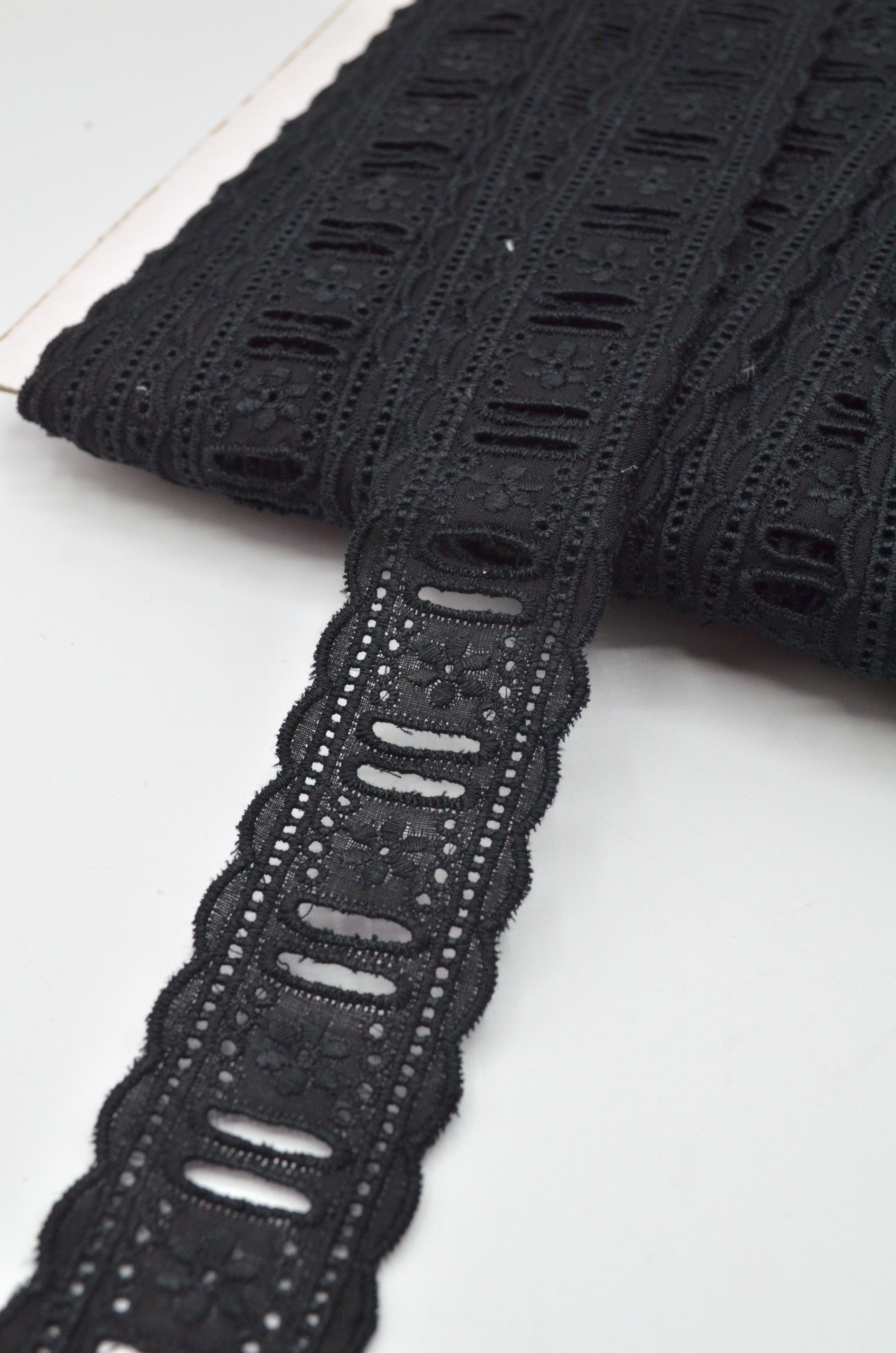 Banda De Bumbac Brodata, 35mm, Negru