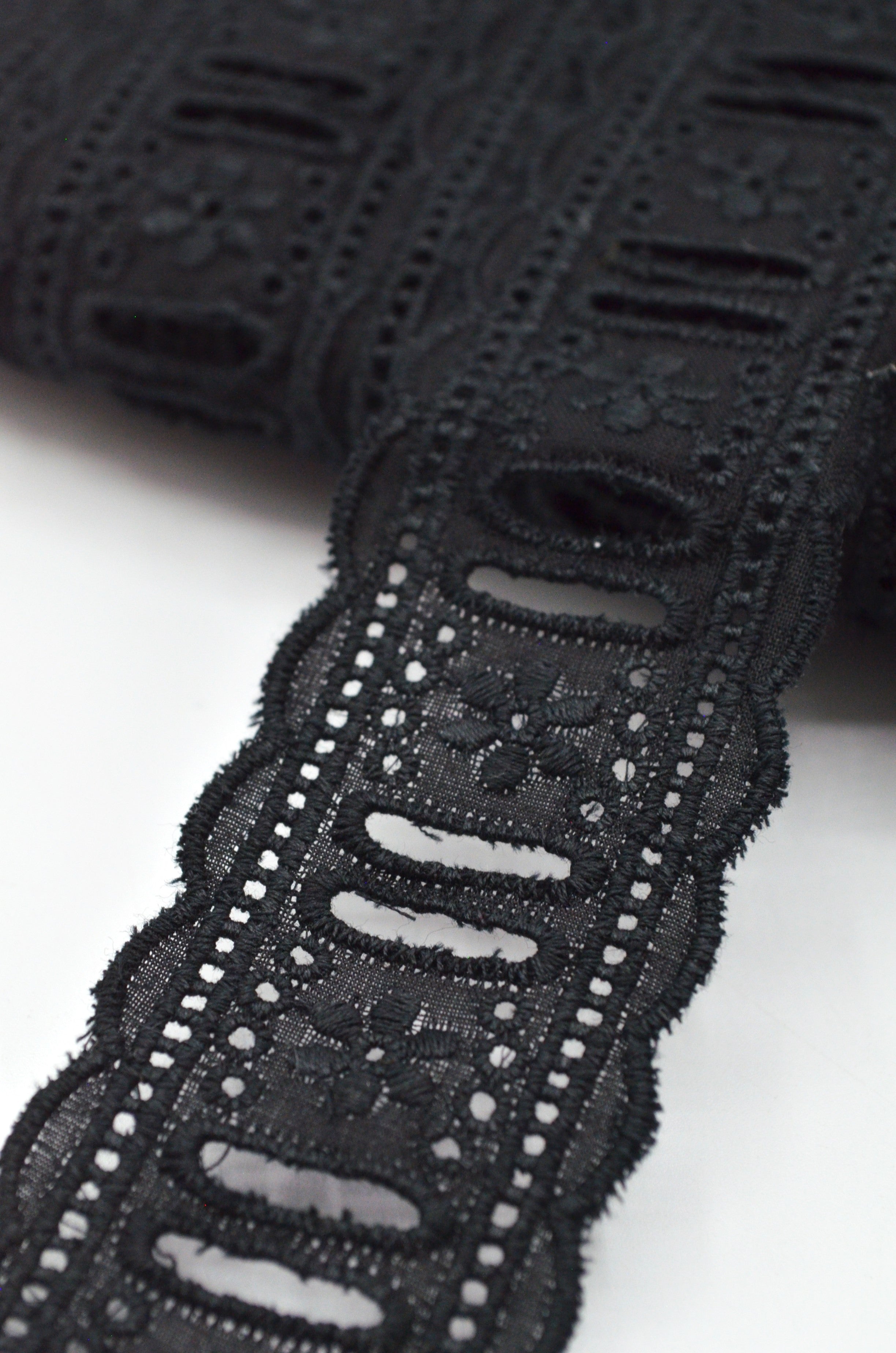 Banda De Bumbac Brodata, 35mm, Negru