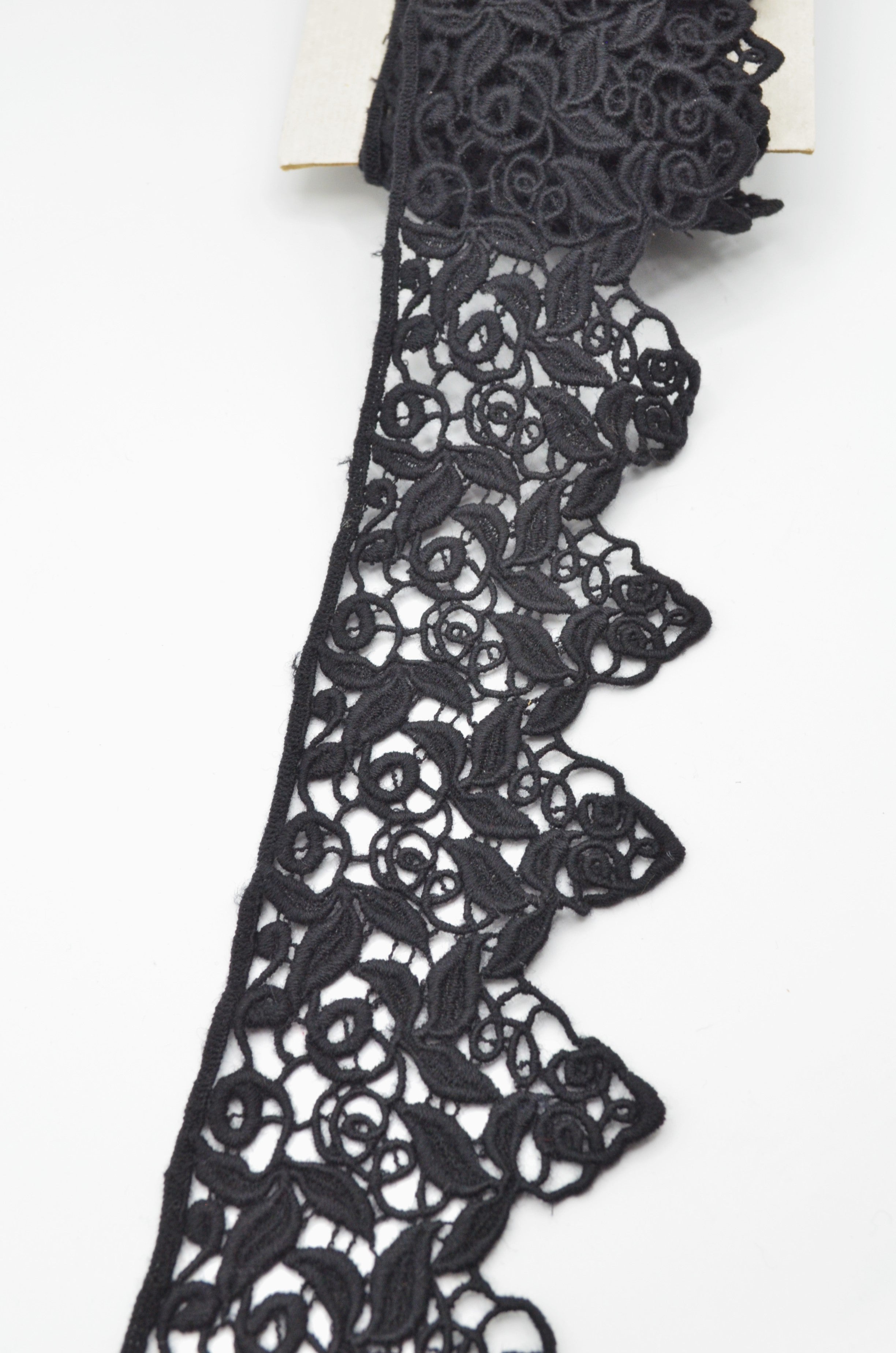 Dantela De Lana 100%, 90mm, Negru