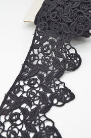 Dantela De Lana 100%, 90mm, Negru