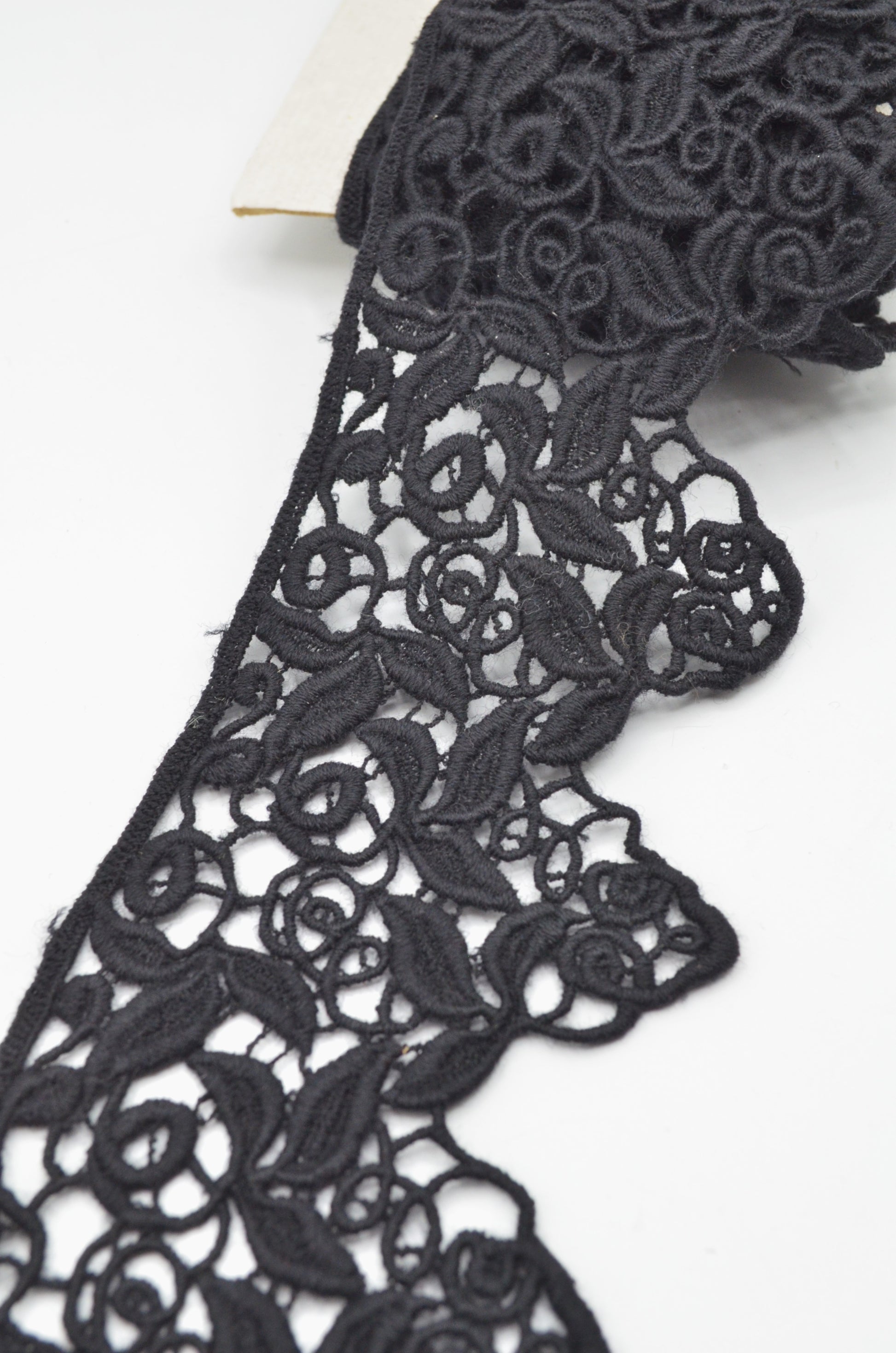 Dantela De Lana 100%, 90mm, Negru