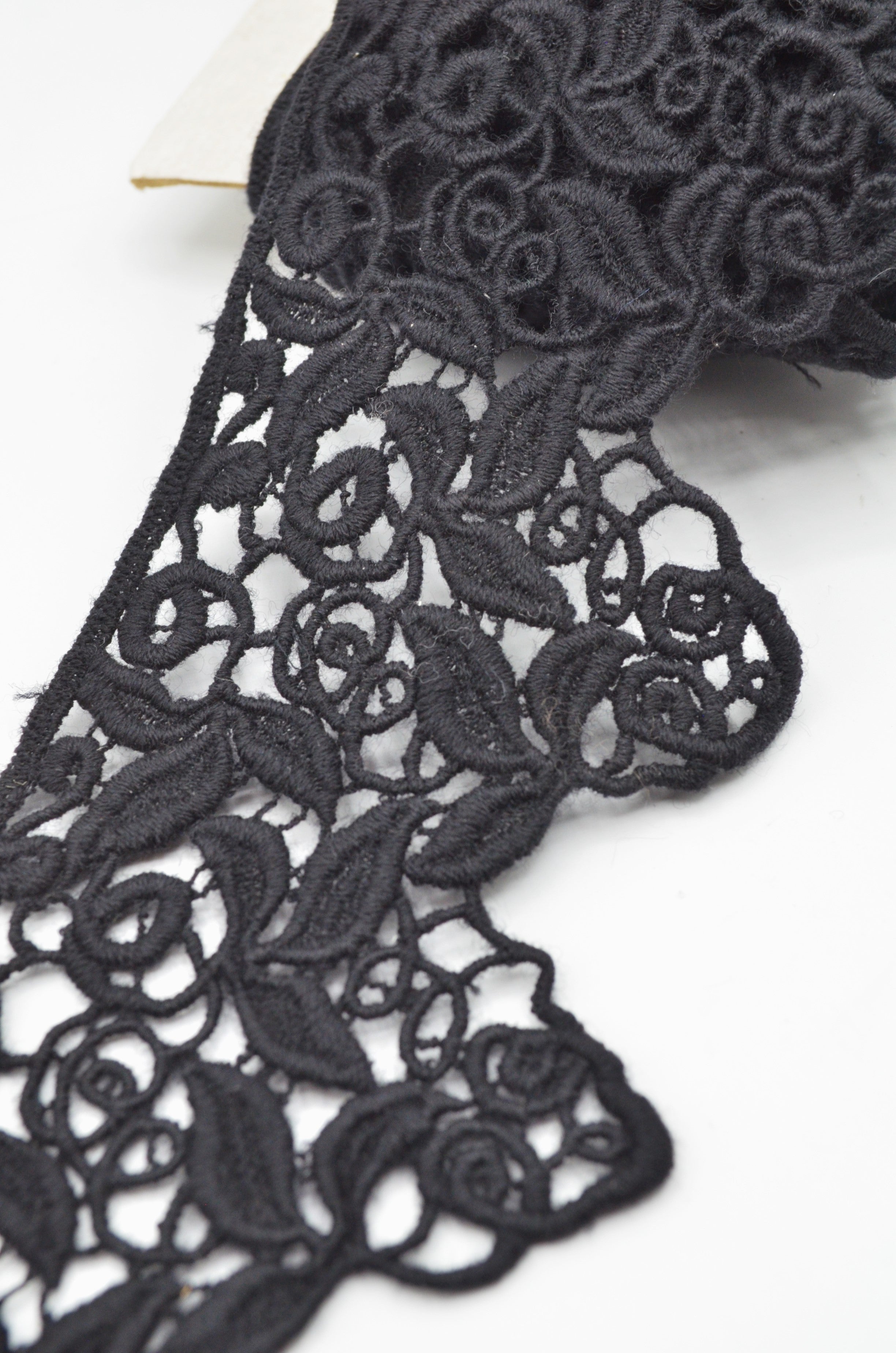 Dantela De Lana 100%, 90mm, Negru