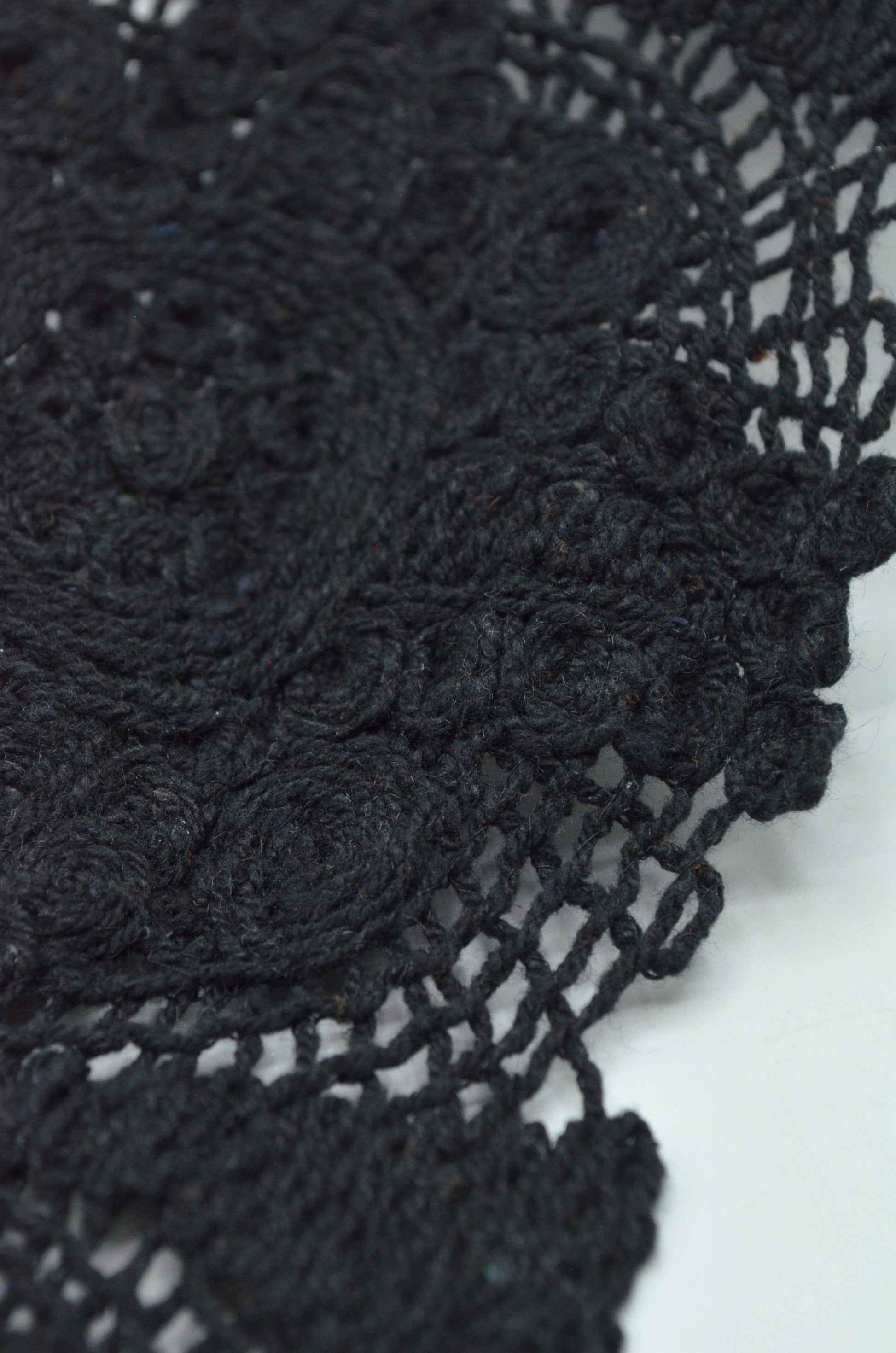 Dantela De Bumbac, 11cm, Negru