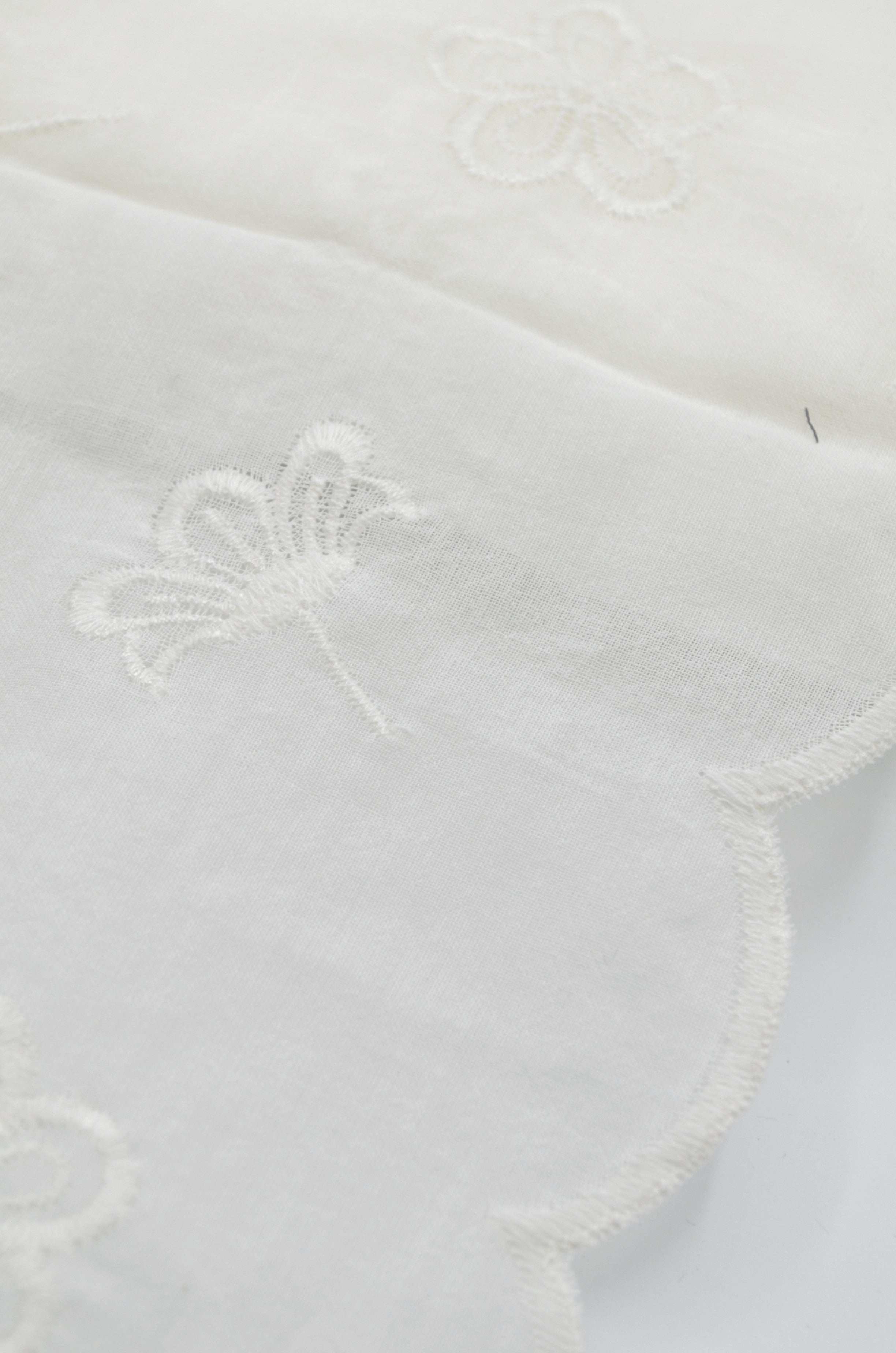 Banda Bordura De Bumbac Brodata, 21cm, Ivoire