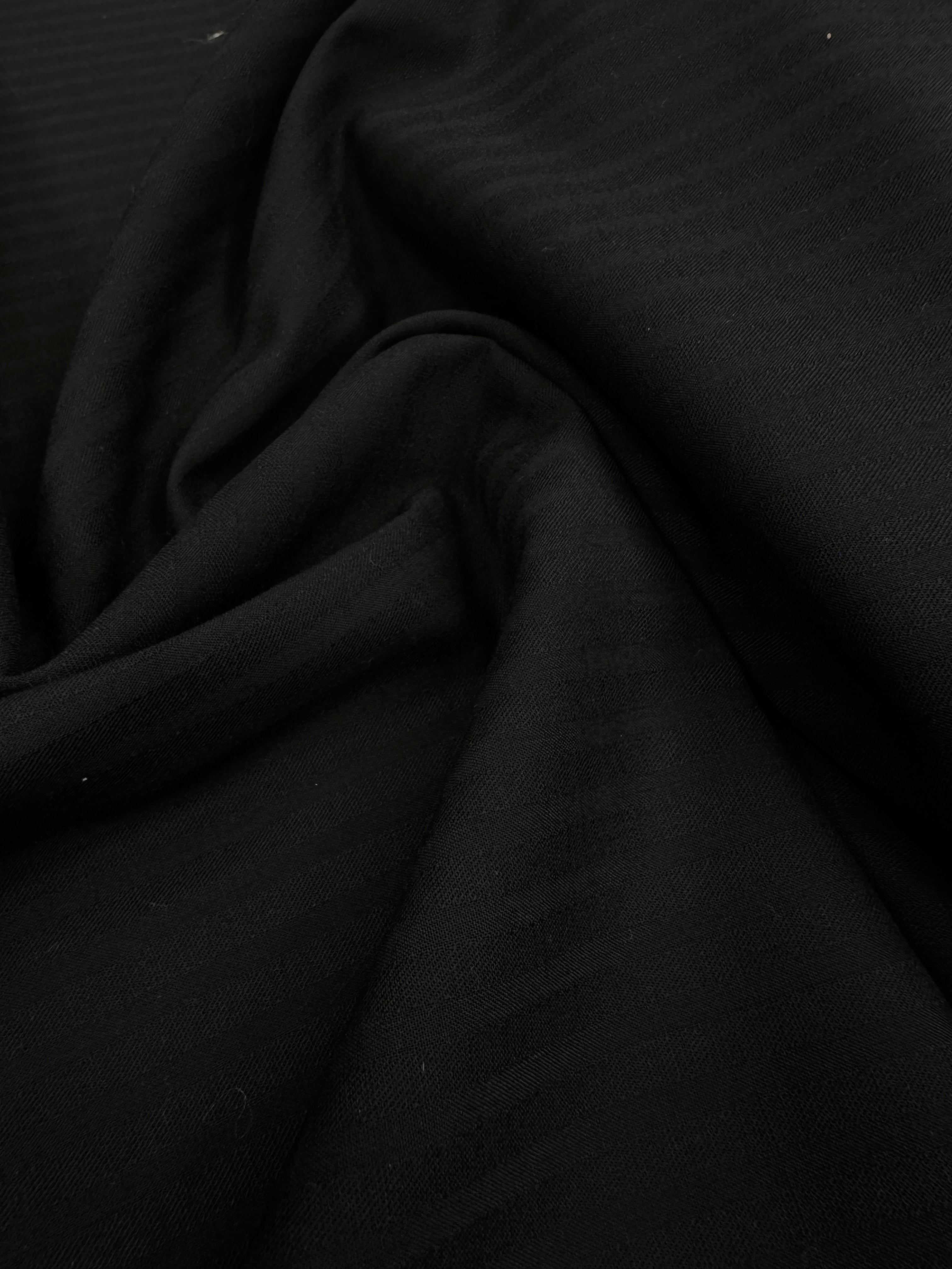 Stofă Tergal Din Lana Cu Elastan, Negru