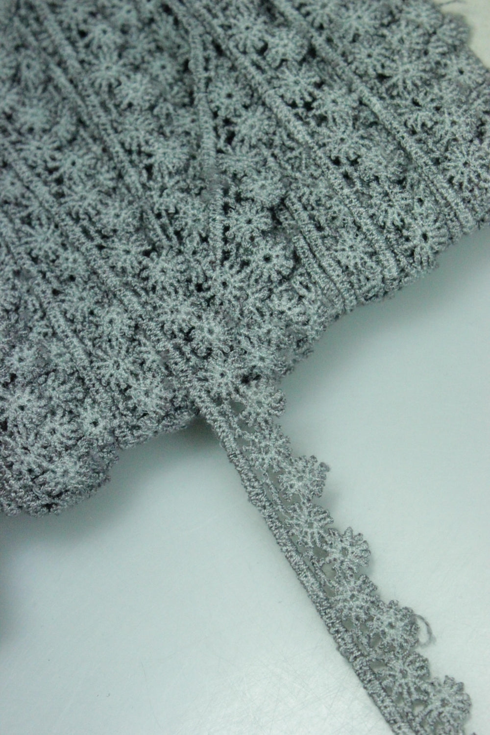 Dantela De Bumbac, 13mm, Grej