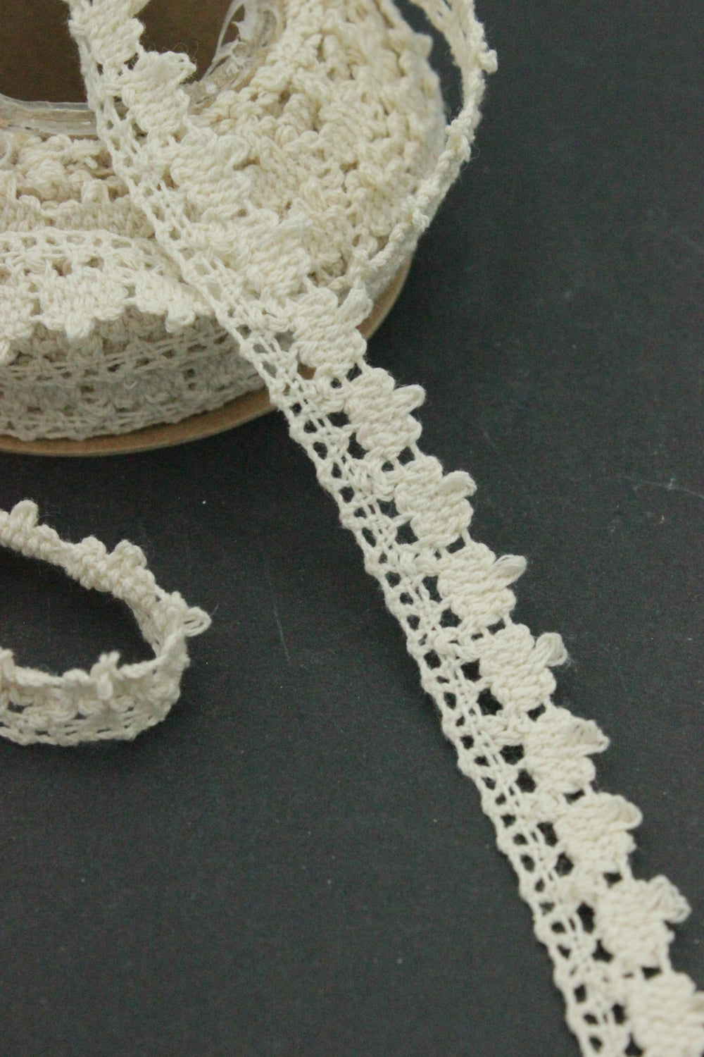 Dantela De Bumbac, 15mm, Bej