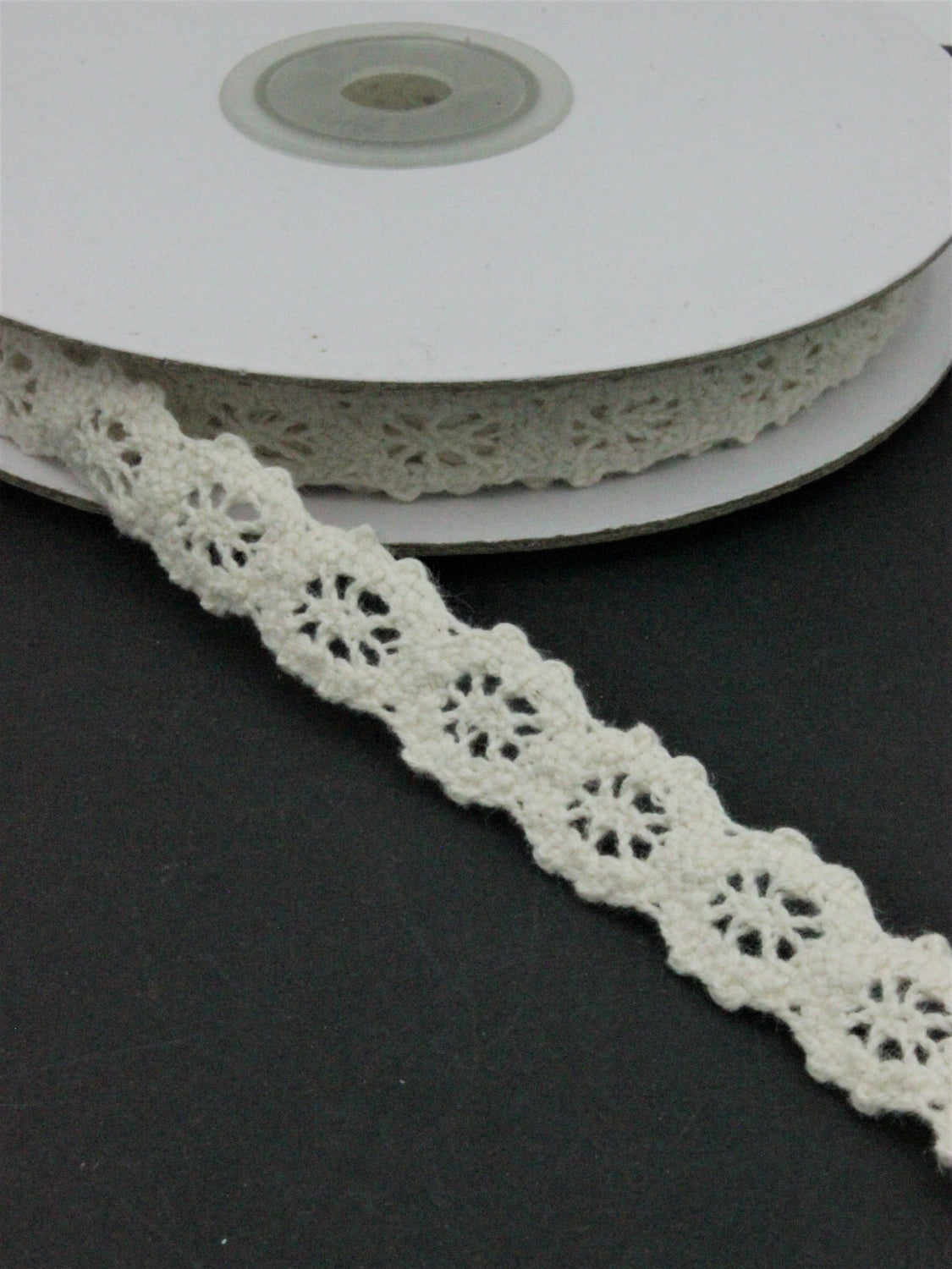 Dantela De Bumbac 15mm, Crem