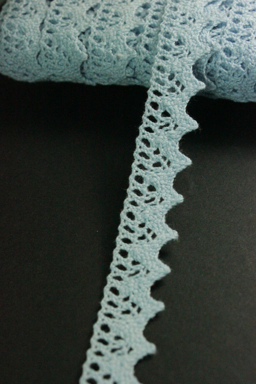 Dantela De Bumbac, 17mm, Bleu