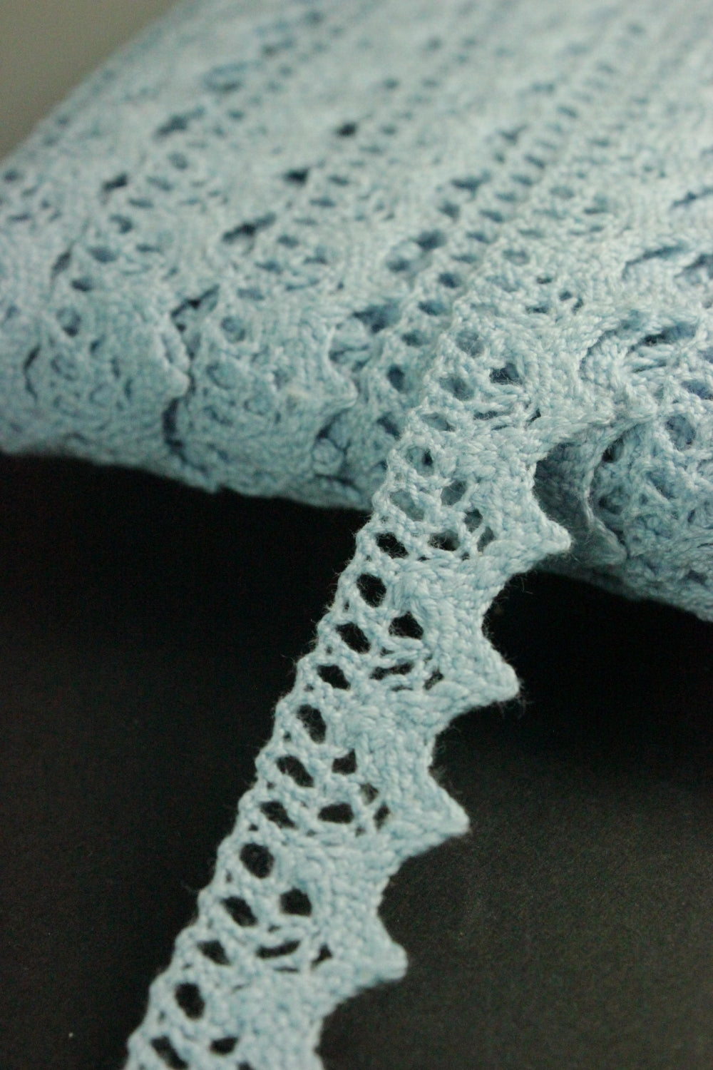 Dantela De Bumbac, 17mm, Bleu