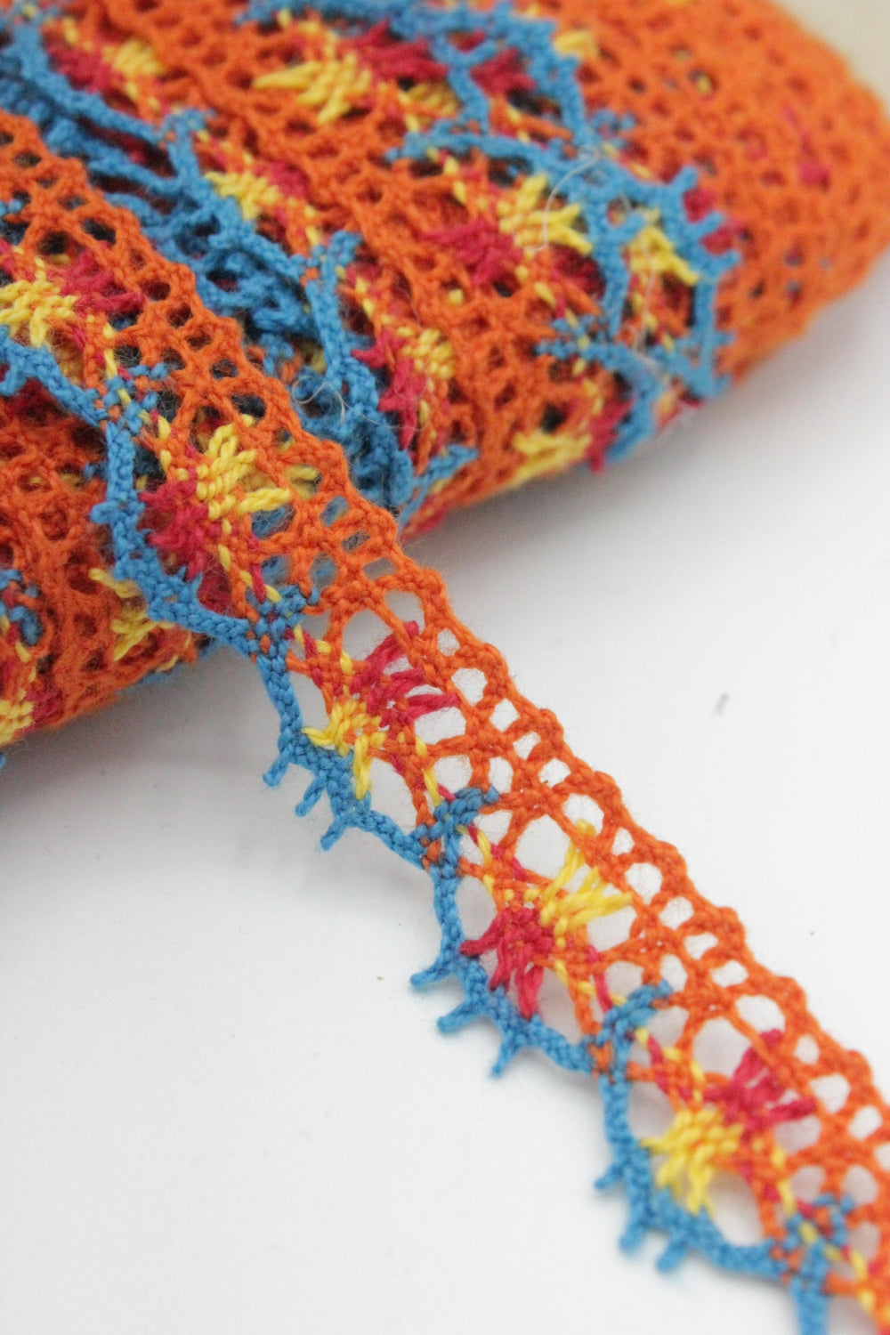 Dantela De Bumbac 17mm, Portocaliu