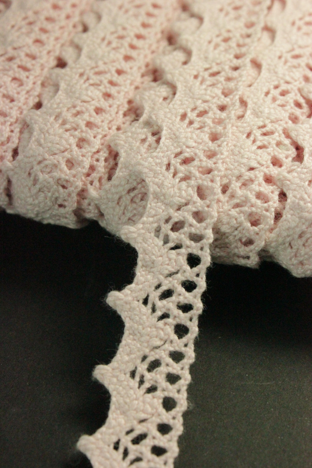 Dantela De Bumbac, 17mm, Roz