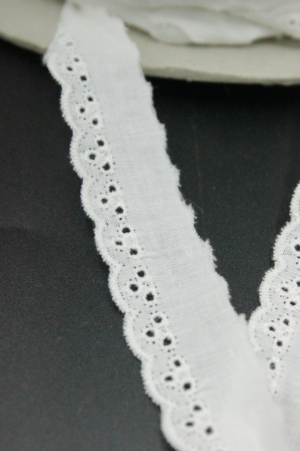 Dantela De Bumbac, 20mm, Alb