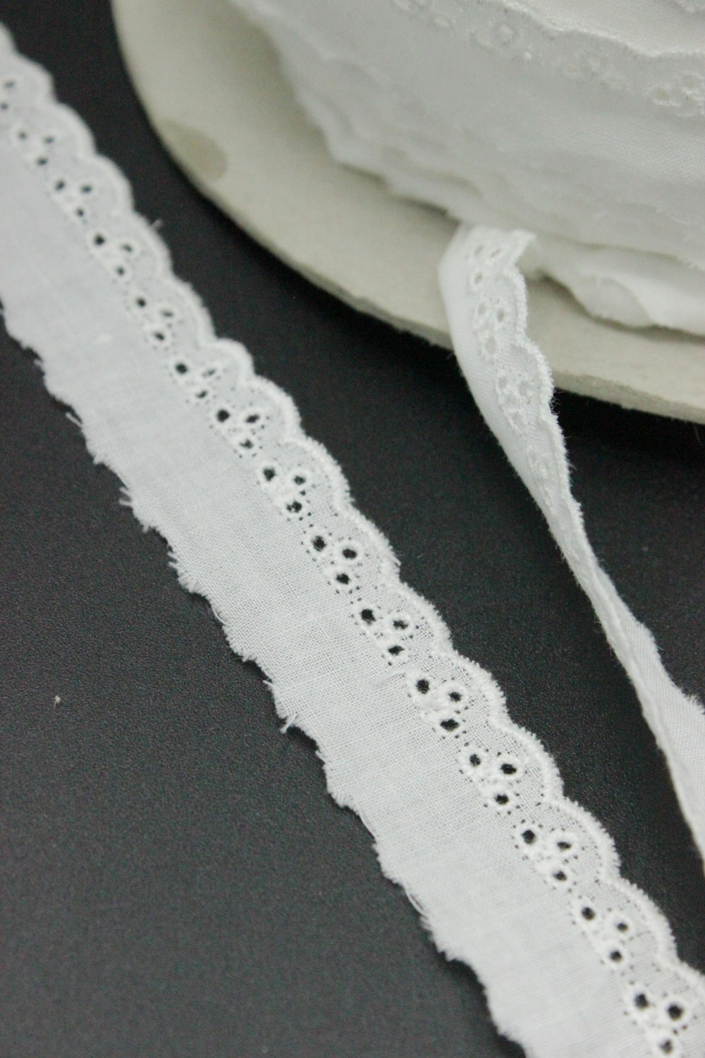 Dantela De Bumbac, 20mm, Alb