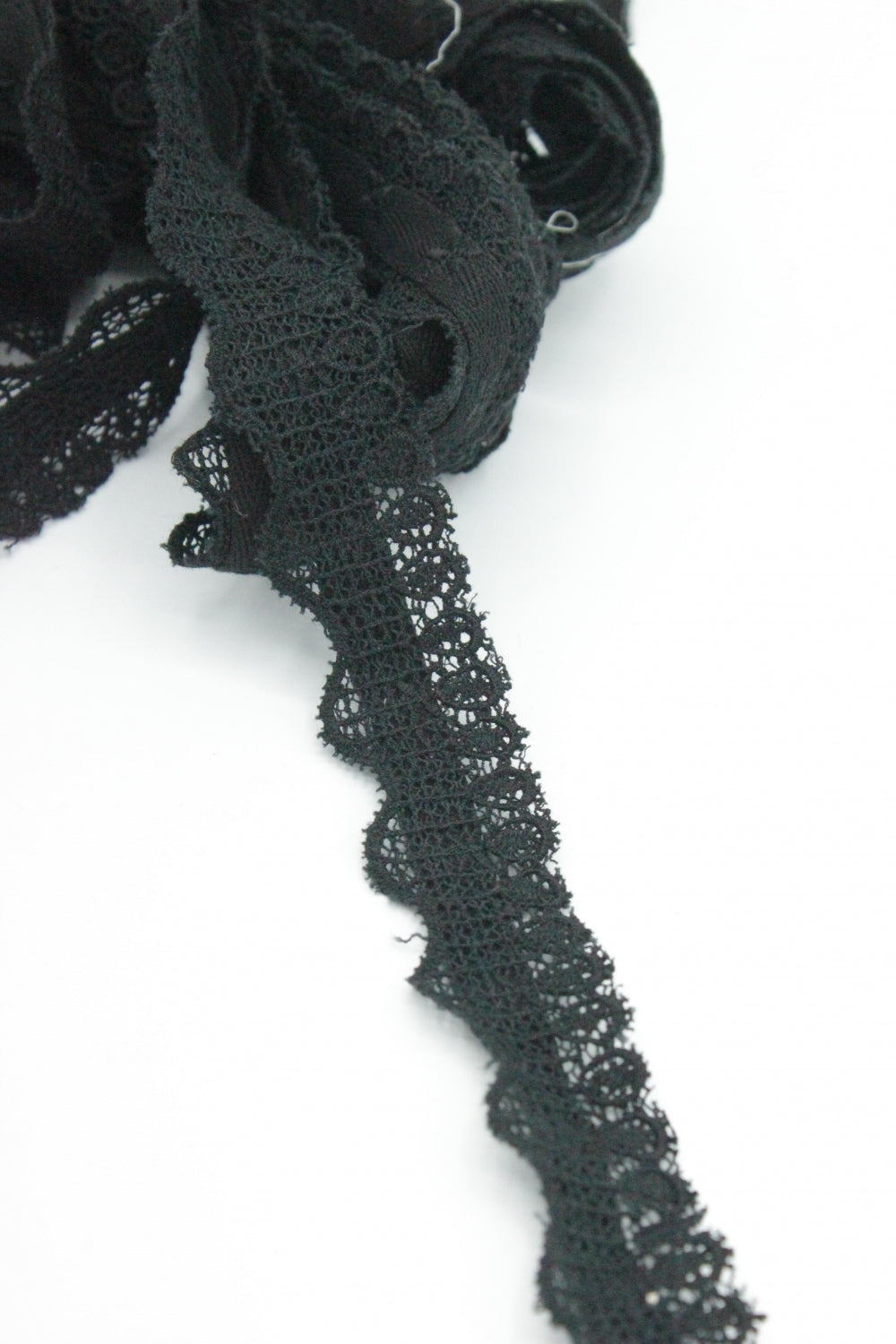 Dantela De Bumbac, 26mm, Negru
