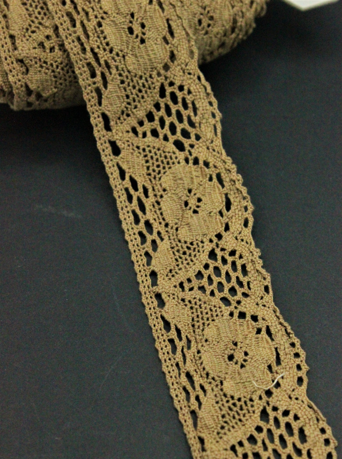 Dantela De Bumbac 4.50cm, Maro