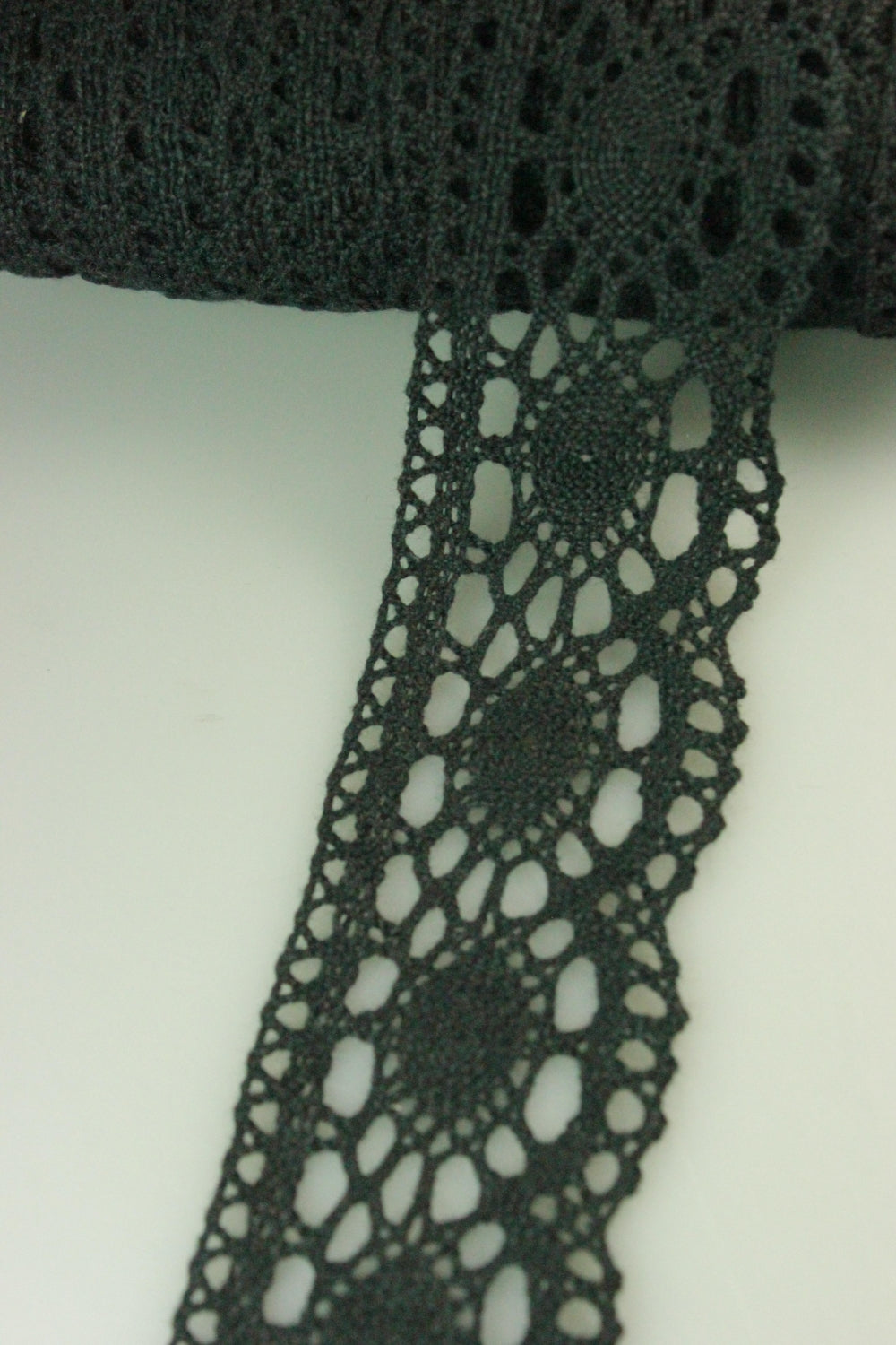 Dantela De Bumbac, 40mm, Negru