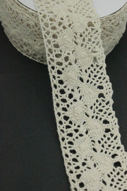 Dantela De Bumbac, 45mm, Bej