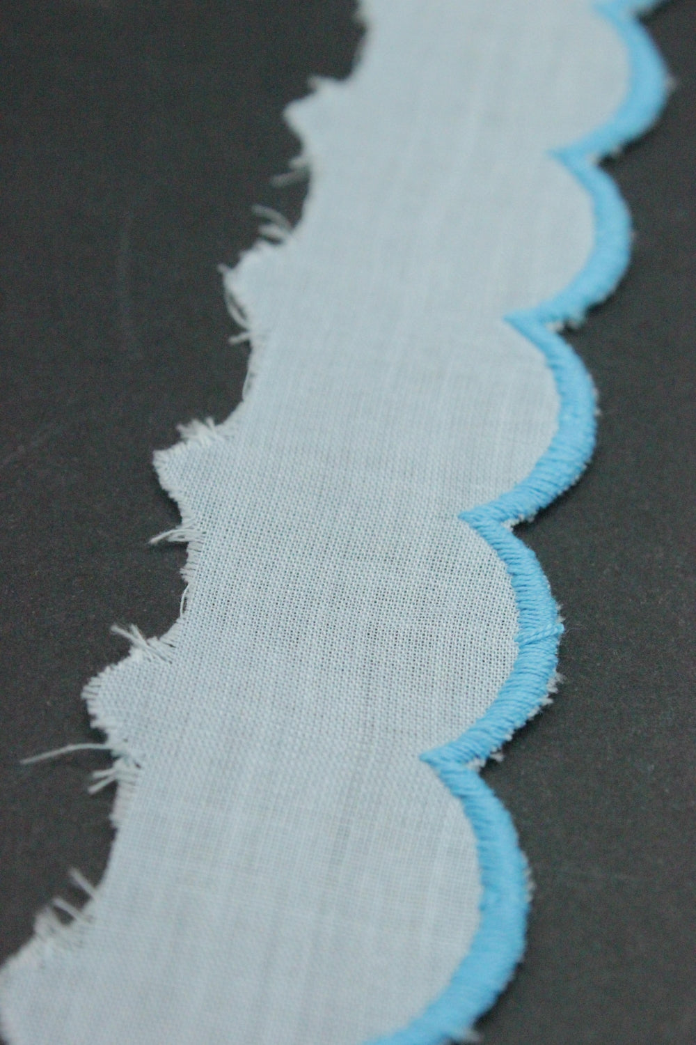 Dantela De Bumbac 4cm, Bleu