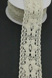 Dantela De Bumbac, 55mm, Bej