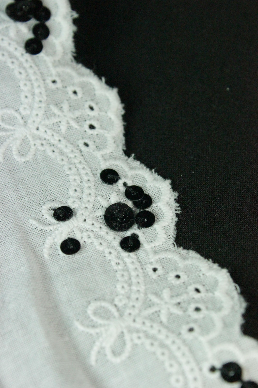 Dantela De Bumbac 65mm, Alb