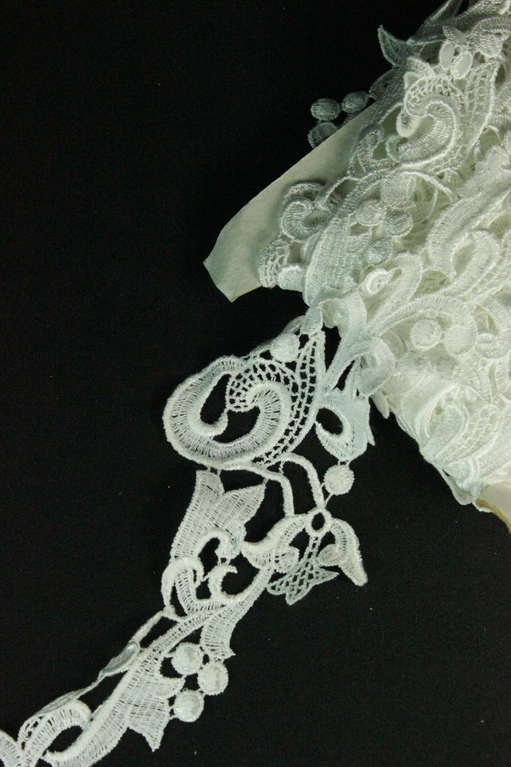 Dantela De Bumbac 70mm, Alb