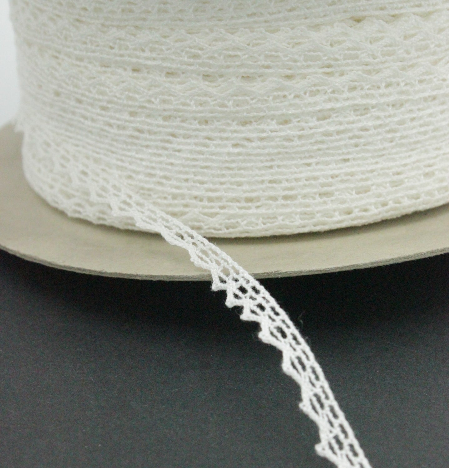 Dantela De Bumbac, 8mm, Ivoire