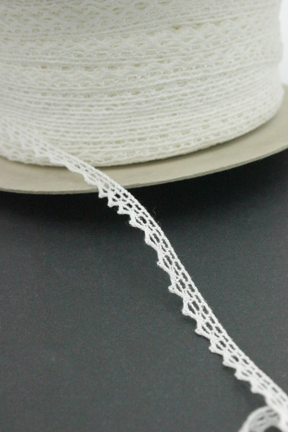 Dantela De Bumbac, 8mm, Ivoire