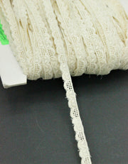 Dantela De Bumbac, 9mm, Bej