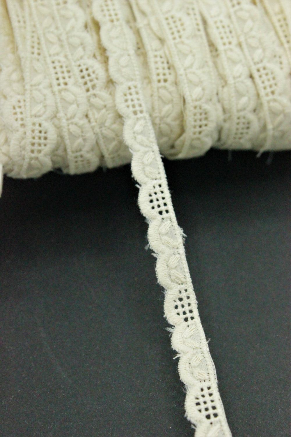 Dantela De Bumbac, 9mm, Bej