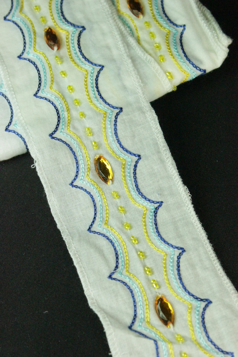 Dantela De Bumbac Brodata, 65mm