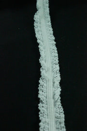 Dantela De Bumbac Elastica, 20mm, Alb