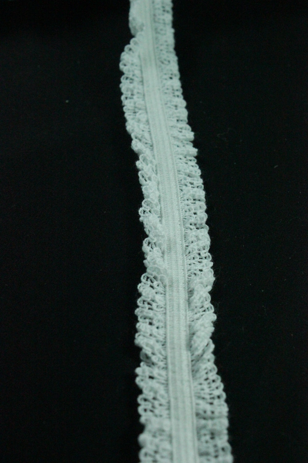 Dantela De Bumbac Elastica, 20mm, Alb