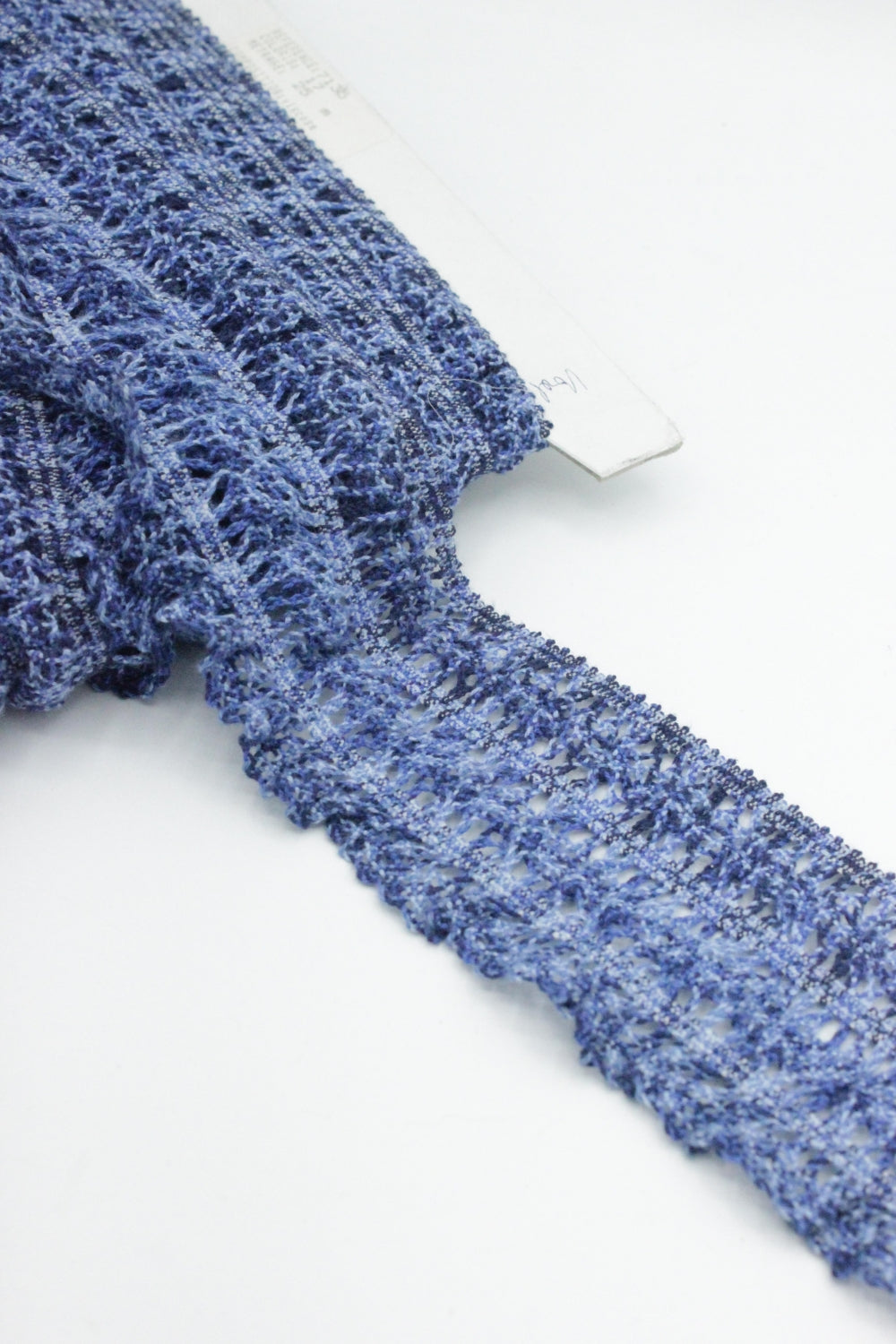 Dantela De Bumbac Elastica, 65mm, Albastru