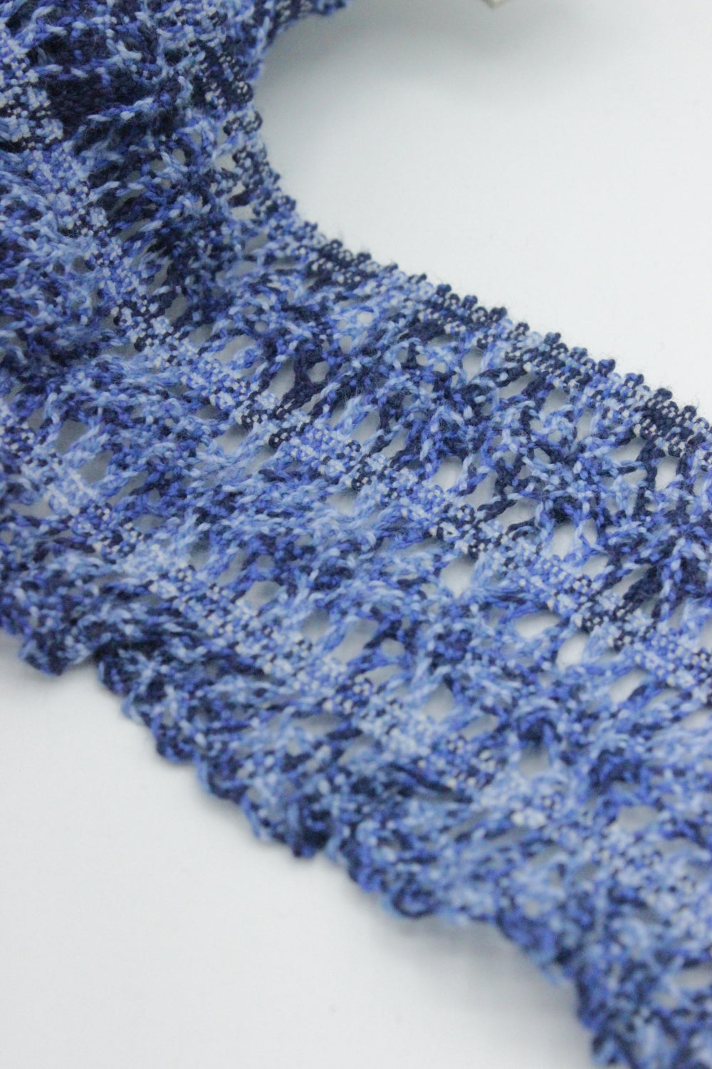 Dantela De Bumbac Elastica, 65mm, Albastru