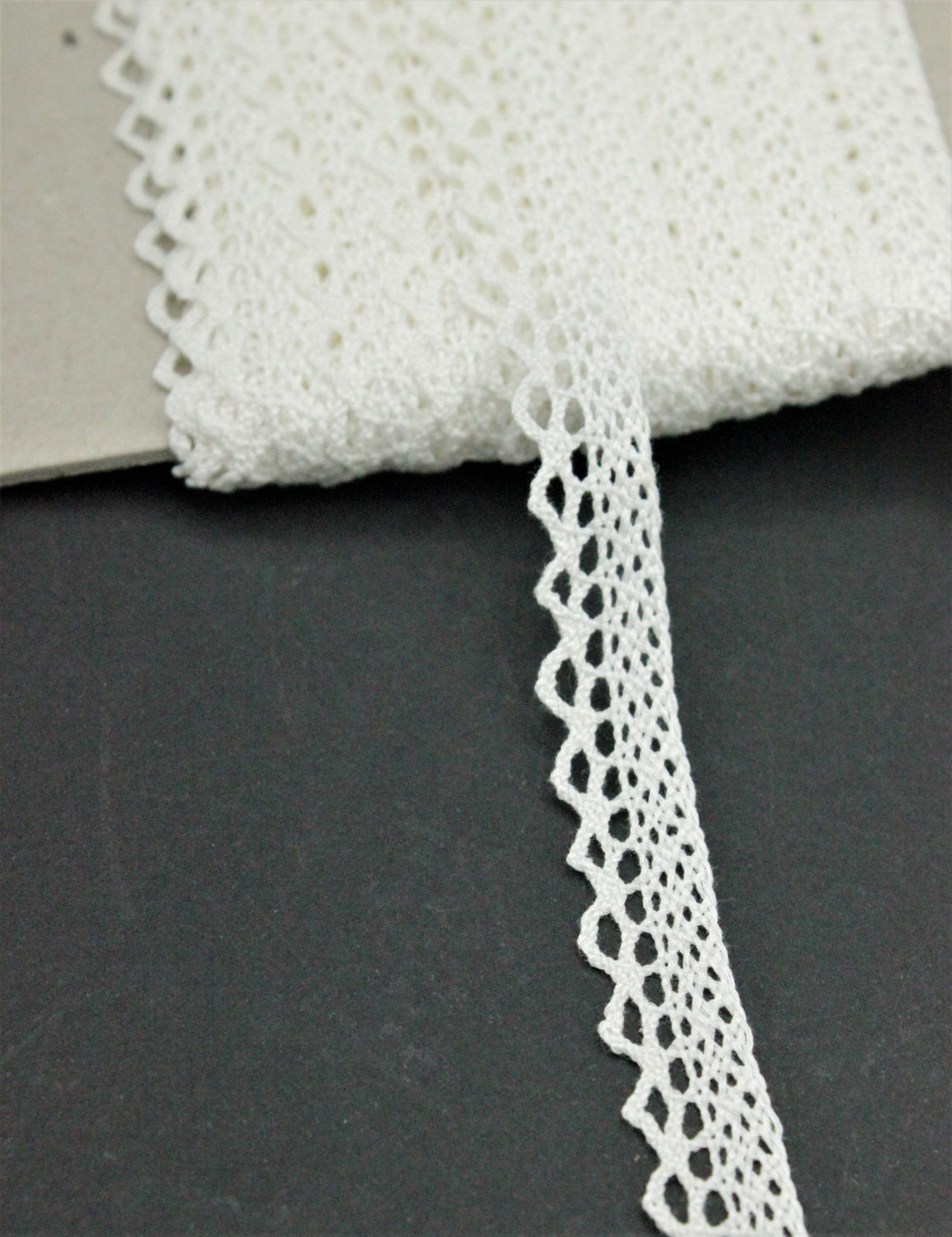 Dantela De Bumbac Mercerizata,12mm, Ivoire