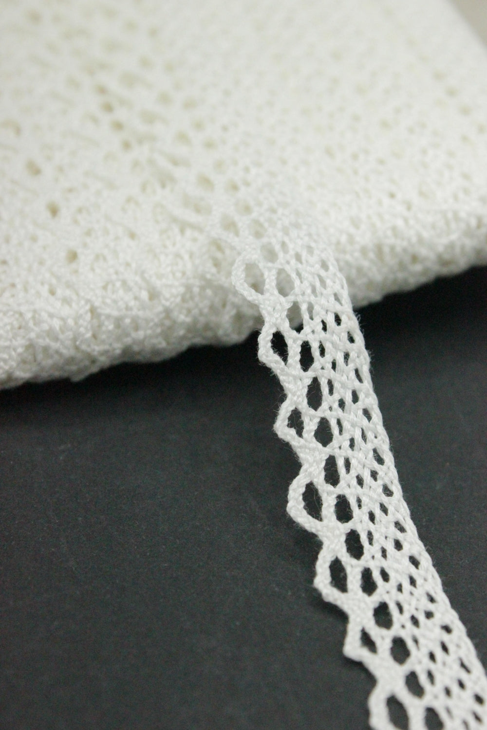 Dantela De Bumbac Mercerizata,12mm, Ivoire