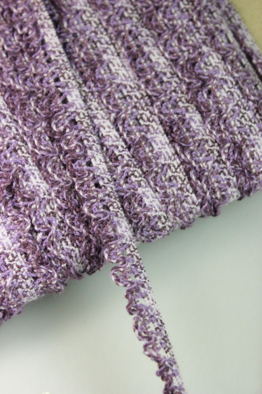 Dantela De Bumbac Usor Elastica, 11mm, Mov