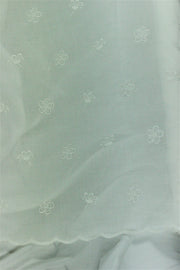 Dantela Din Batist De Bumbac Brodat, 50cm, Ivoire