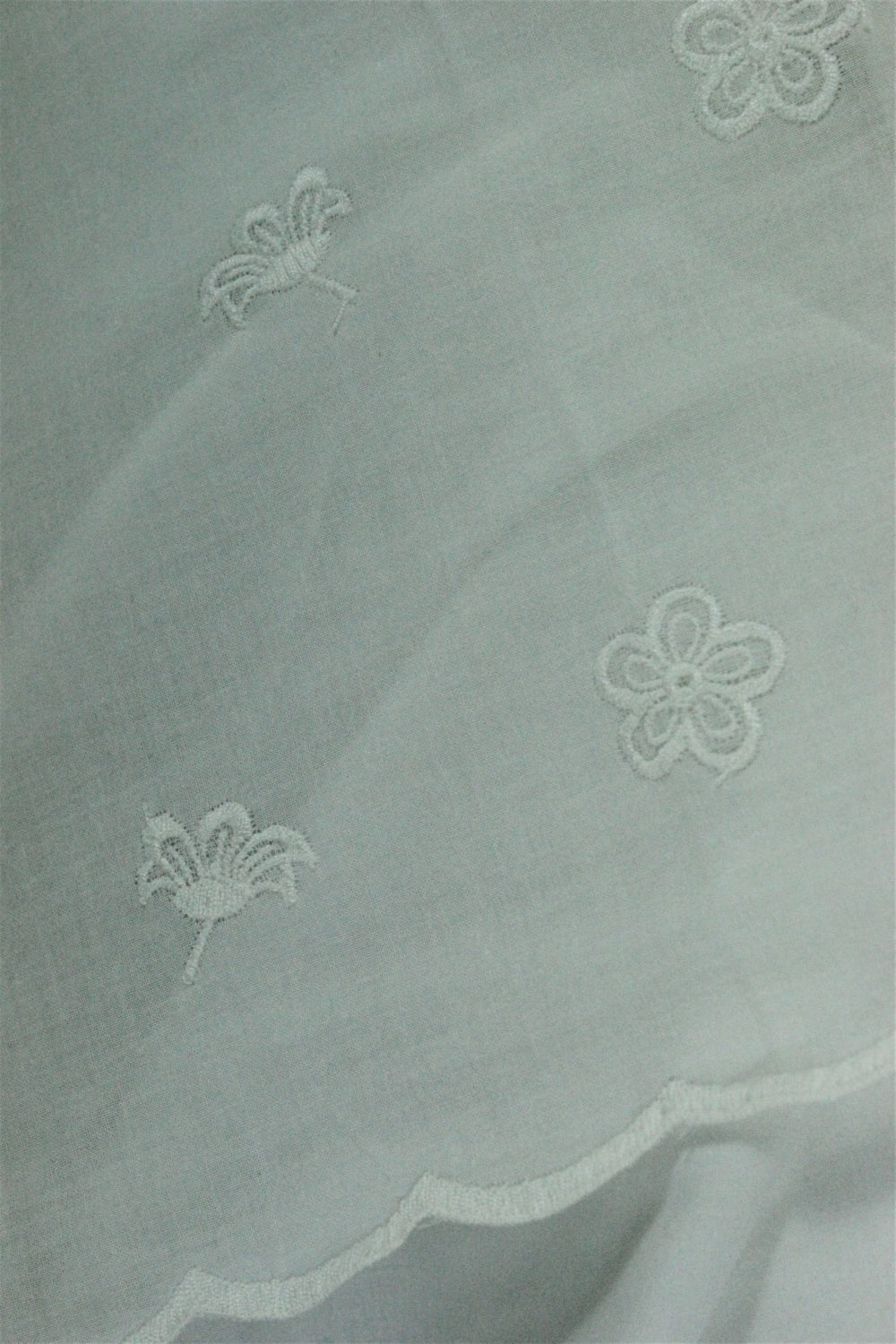 Dantela Din Batist De Bumbac Brodat, 50cm, Ivoire