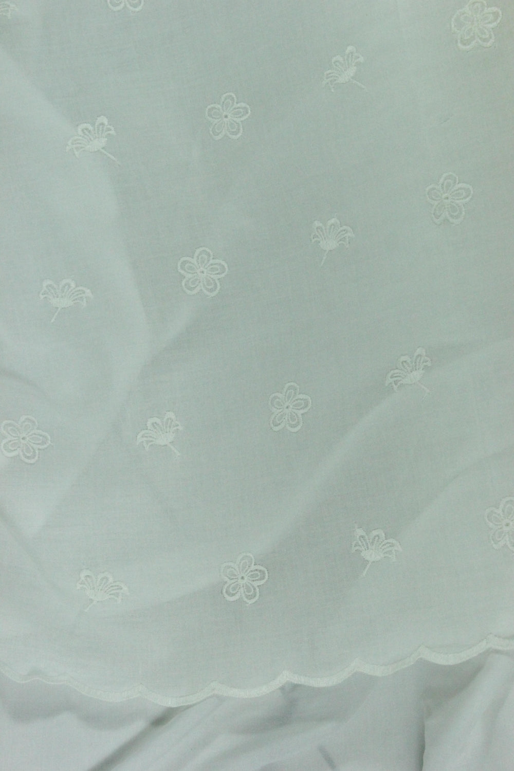 Dantela Din Batist De Bumbac Brodat, 50cm, Ivoire