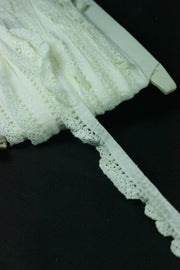 Dantela Elastica De Bumbac, 20mm, Crem unt