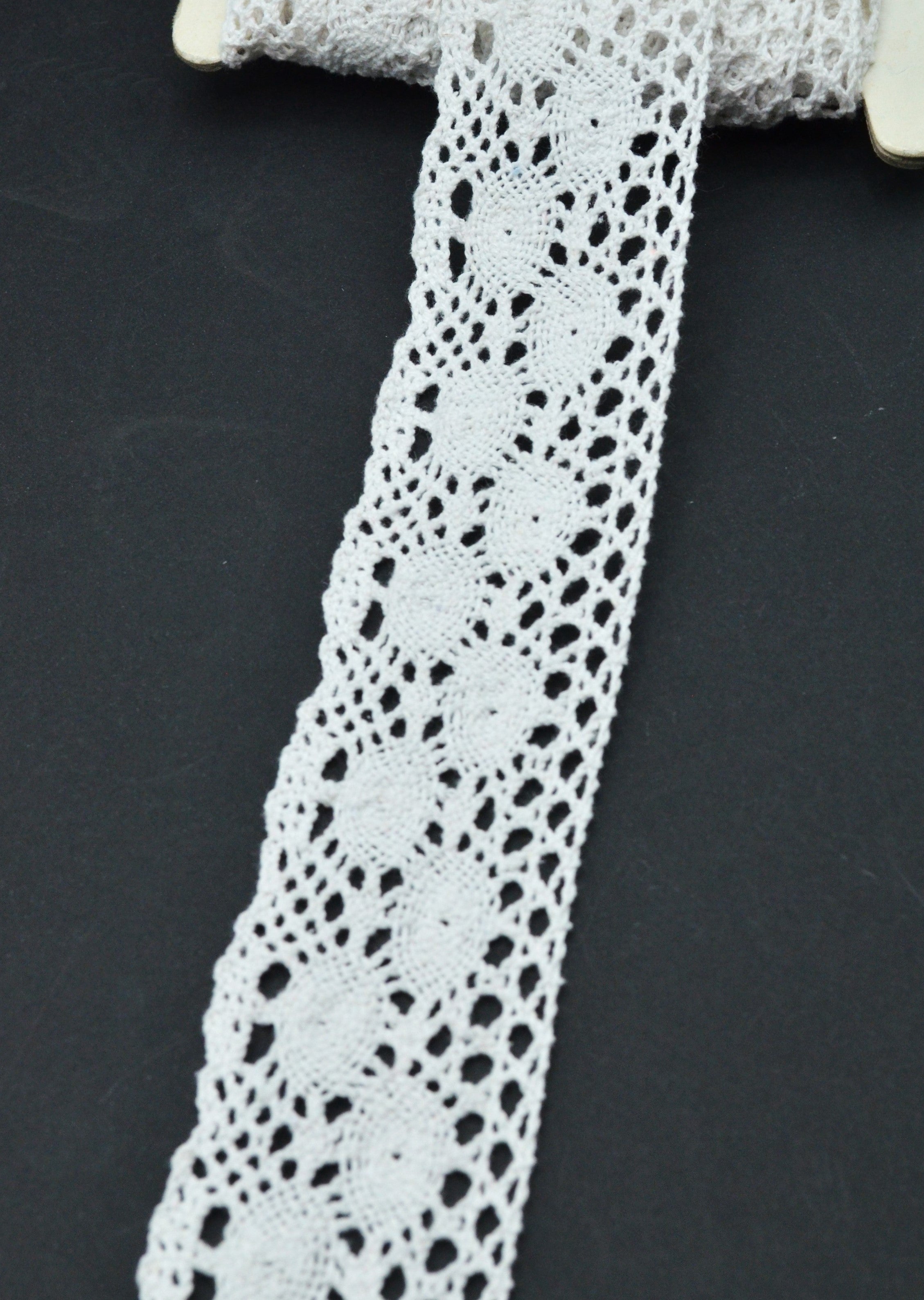 Dantela De Bumbac 5cm, Alb