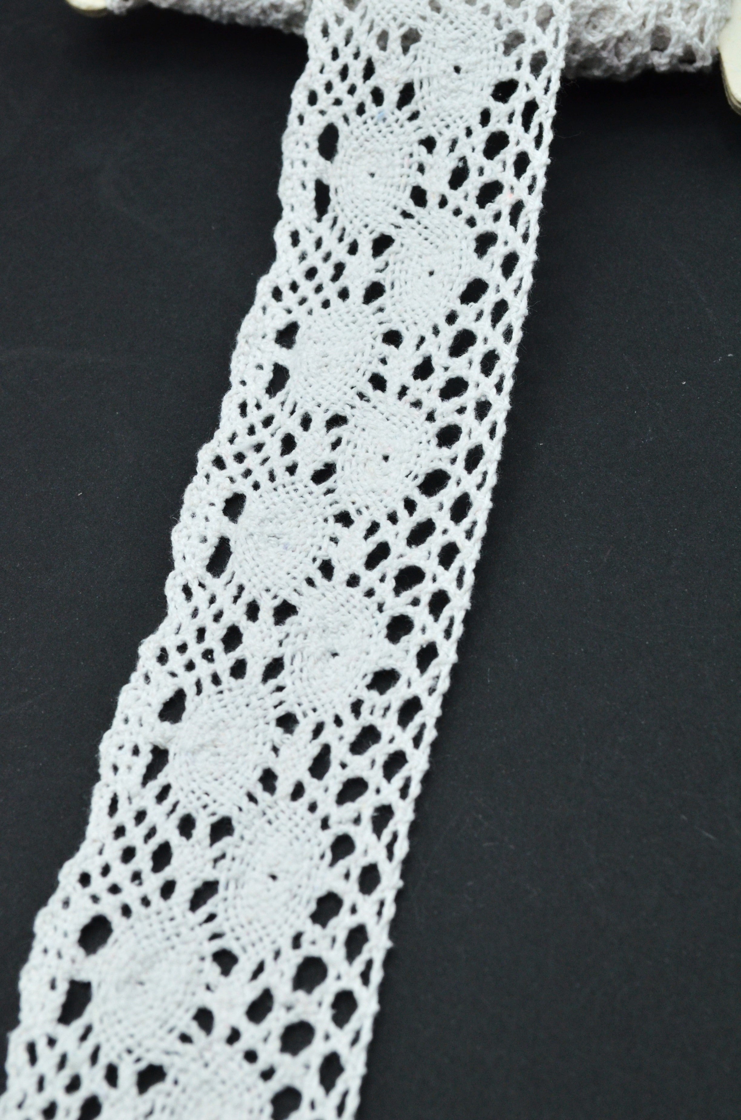 Dantela De Bumbac 5cm, Alb