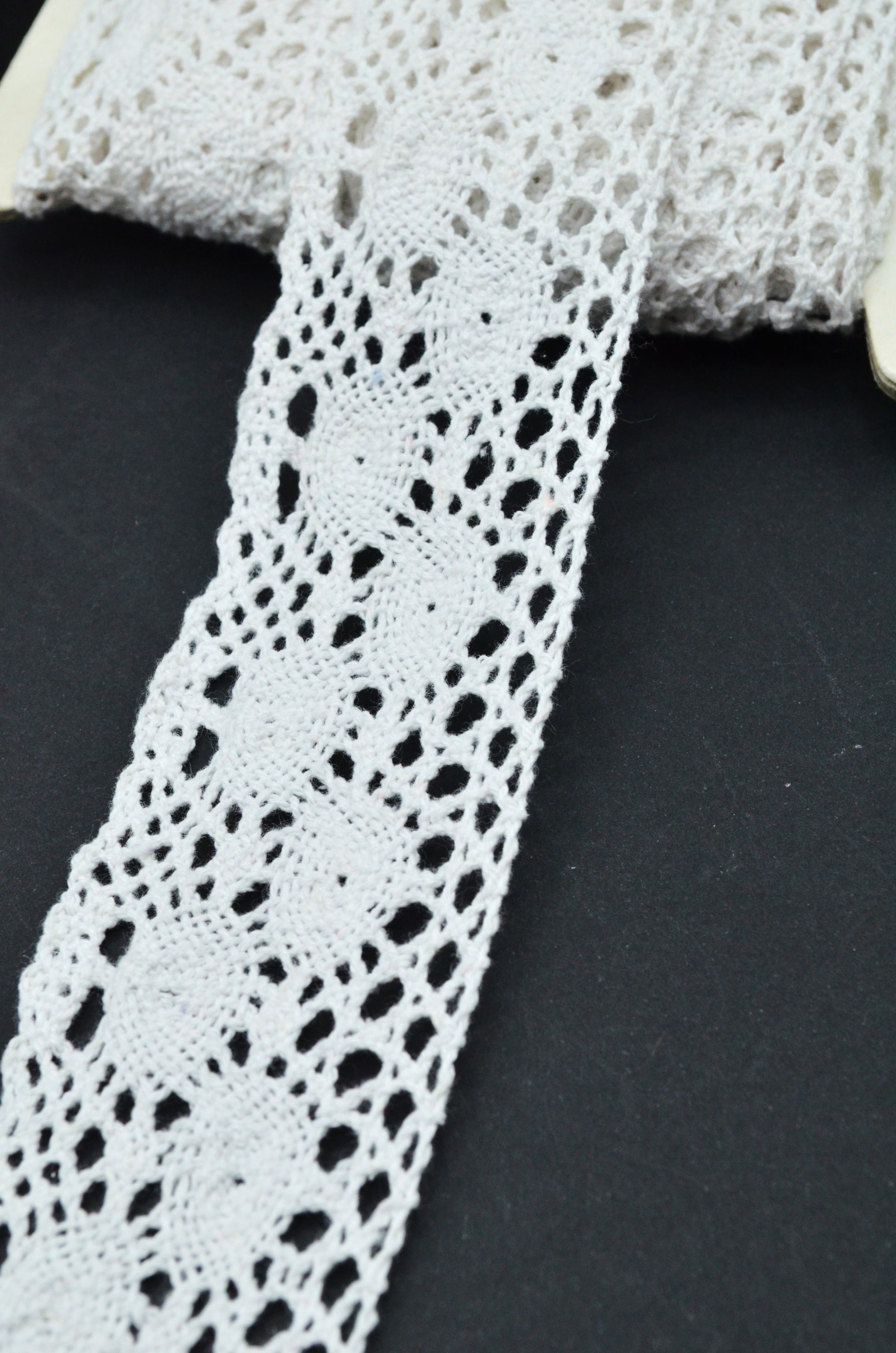 Dantela De Bumbac 5cm, Alb