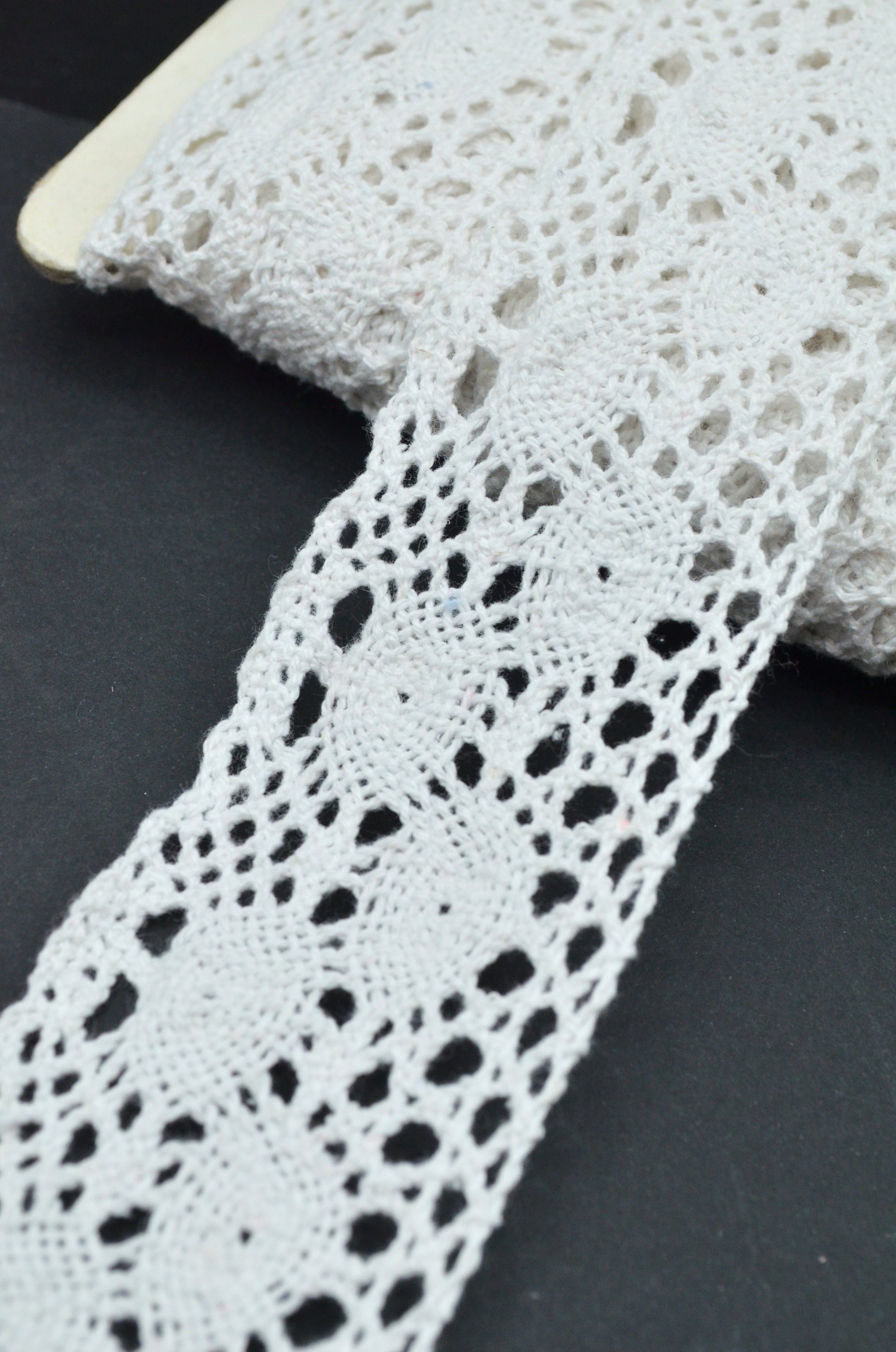 Dantela De Bumbac 5cm, Alb