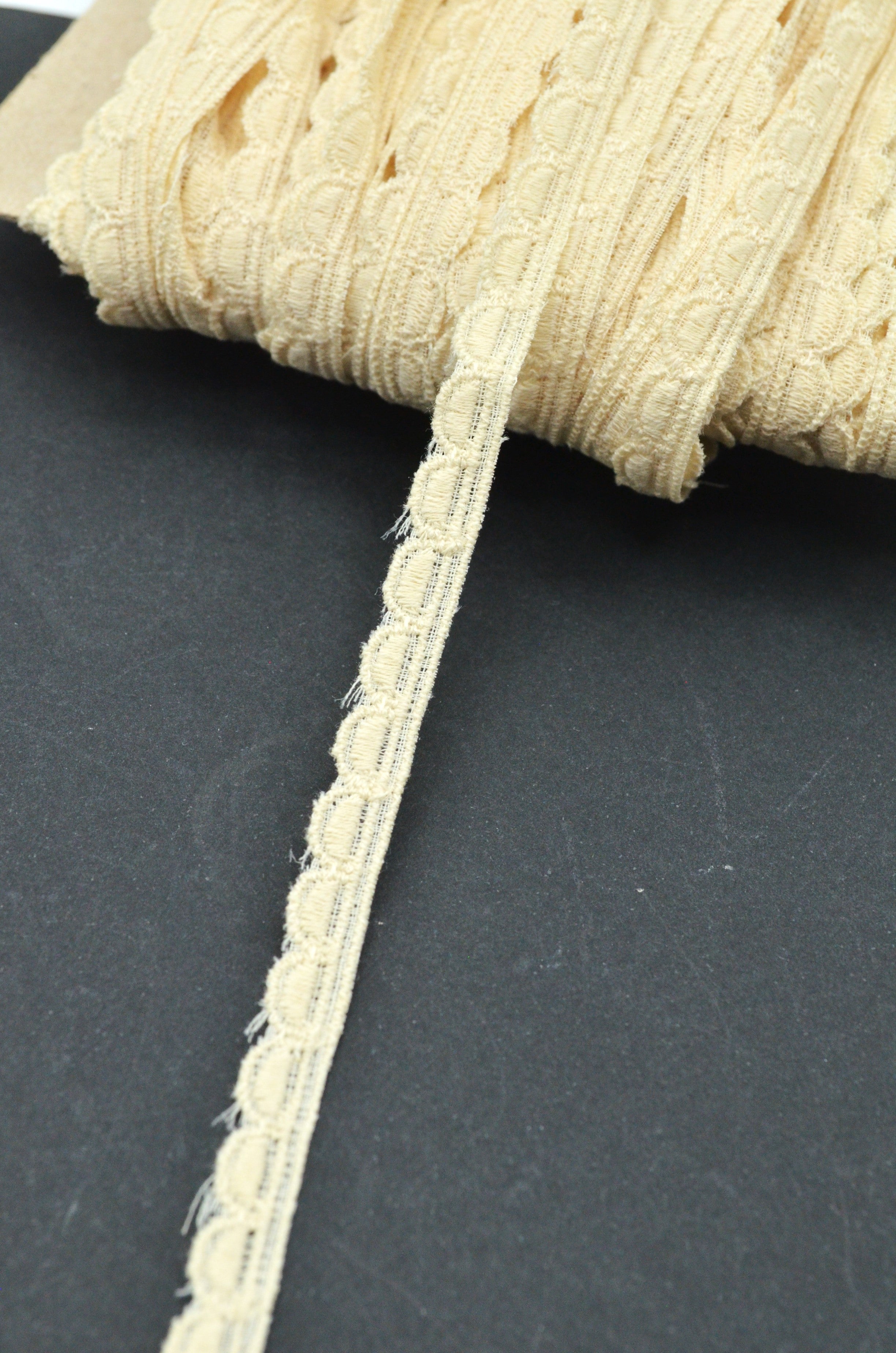 Dantela De Bumbac 9mm, Bej