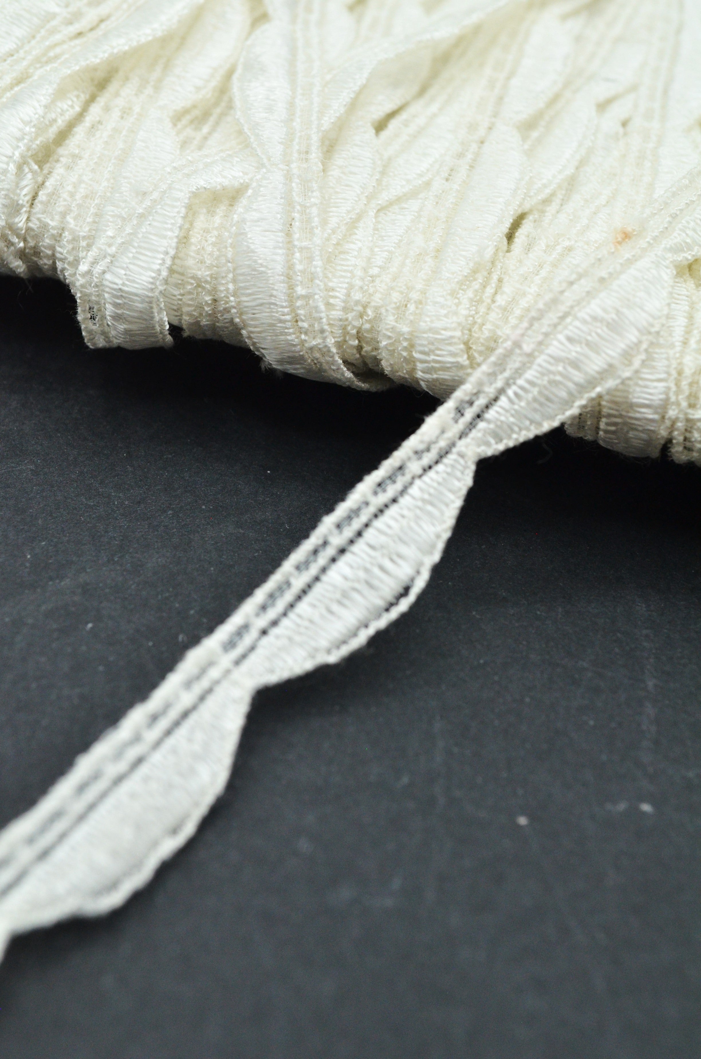 Dantela De Bumbac 8mm, Alb