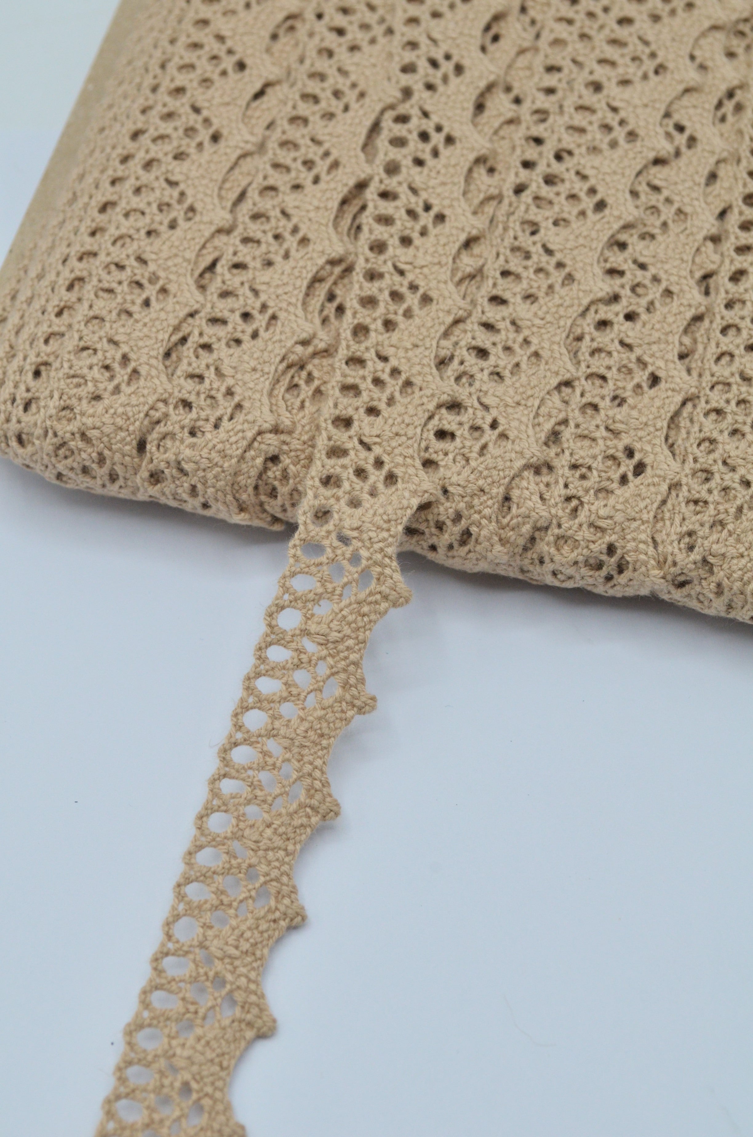 Dantela De Bumbac 17mm, Bej